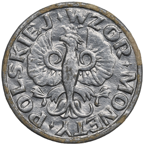 Awers monety 50 groszy - wzór monety polskiej