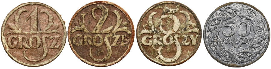 Wzory monety polskiej - tektura