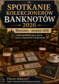 Spotaknie kolekcjonerów banknotów - plakat