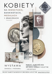 Kobiety na monetach i banknotach - plakat wystawy w NBP - PTN Olsztyn