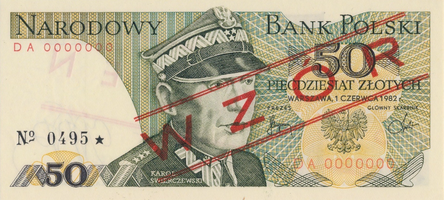 wzór 50 zł 1982 - DA