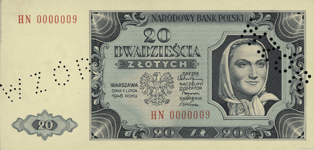 20 złotych 1948 – wzór Jaroszewicza
