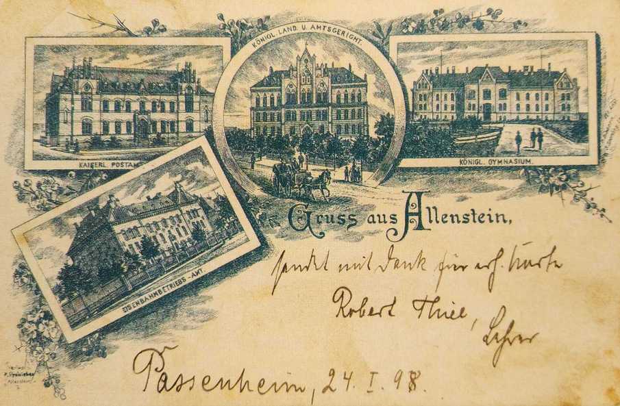 Stara pocztówka z Olsztyna