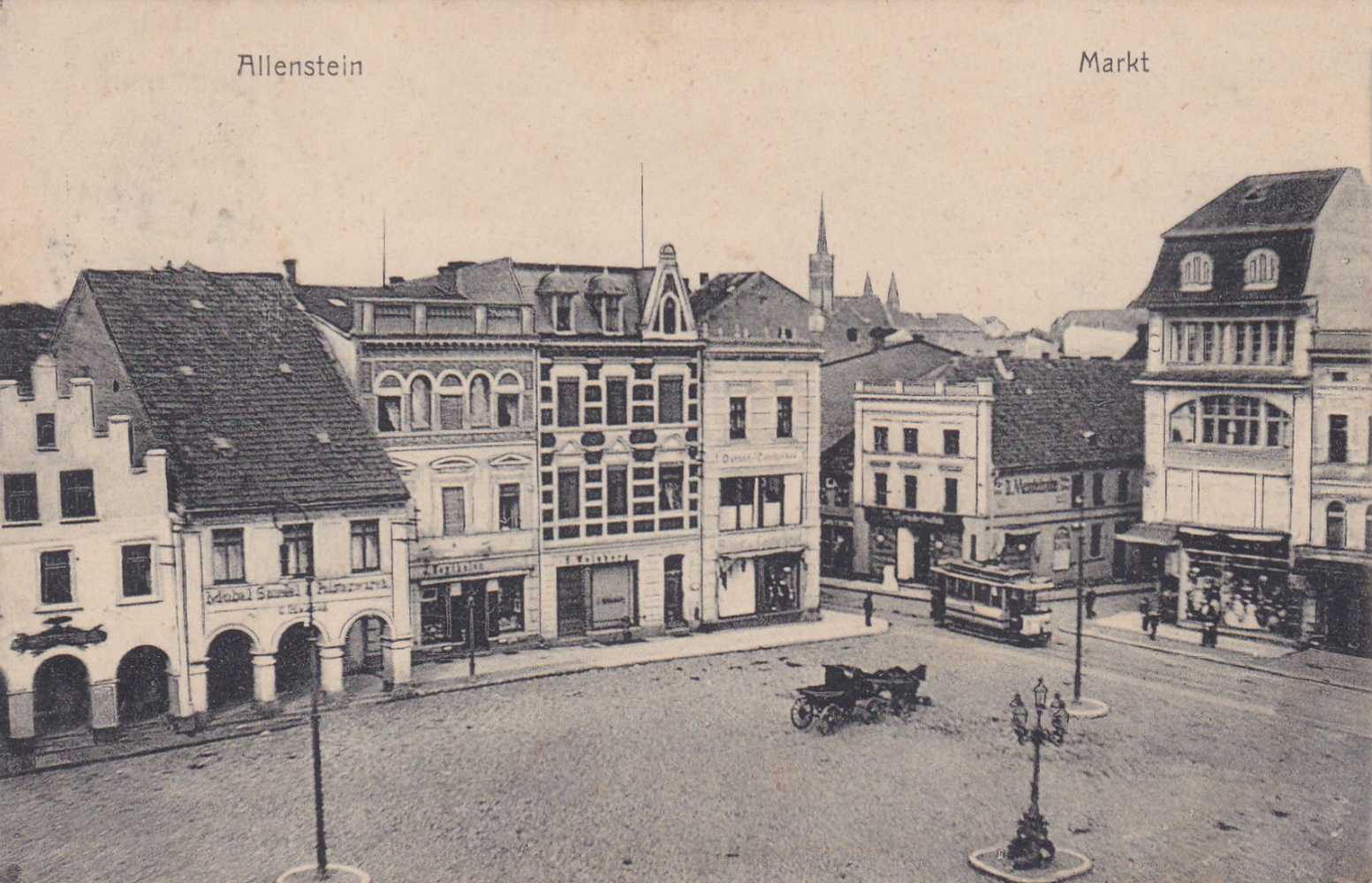 Olsztyn główny rynek - 1908 rok