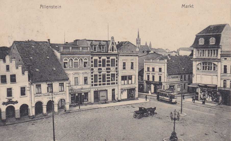 Olsztyn główny rynek - 1908 rok